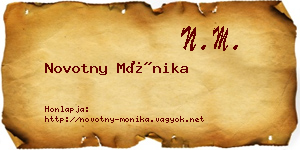 Novotny Mónika névjegykártya