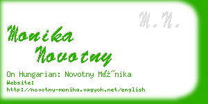 monika novotny business card